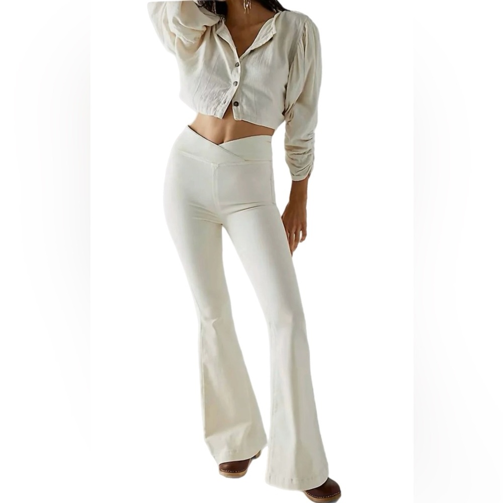 FLAWED NWT Free People Venice Beach Vegan Flare Pants